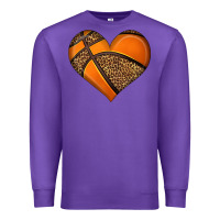 Purple basketball heart Premium Sweatshirt - HRA Design Shop