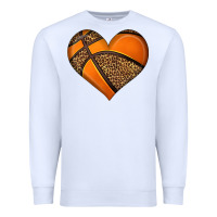 White basketball heart Premium Sweatshirt - HRA Design Shop