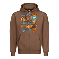Chestnut Just a girl who loves pumpkin spice Zipper Hoodie - RanaPortraitStore