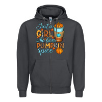 Smoke Just a girl who loves pumpkin spice Zipper Hoodie - RanaPortraitStore