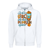 White Just a girl who loves pumpkin spice Zipper Hoodie - RanaPortraitStore