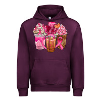 Mauve Wine breast cancer coffee cups Urban Hoodie - NancyCooperArtShop