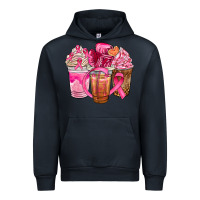 Navy breast cancer coffee cups Urban Hoodie - NancyCooperArtShop