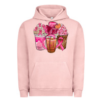 Pigment Salmon breast cancer coffee cups Urban Hoodie - NancyCooperArtShop
