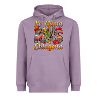 Lavender La Mama mas Chingona Heavyweight Hoodie - texasbilliewilder