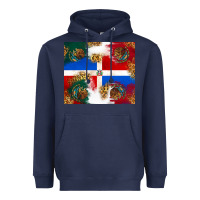 Navy Mexican and Dominican Republic Heavyweight Hoodie - texasbilliewilder