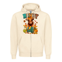 Sandshell Hay there Fall pumpkin heifer Zipper Hoodie - RanaPortraitStore