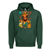 Sports Green Hay there Fall pumpkin heifer Zipper Hoodie - RanaPortraitStore