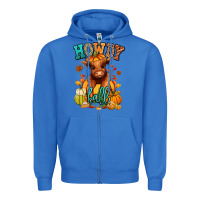 True Royal Hay there Fall pumpkin heifer Zipper Hoodie - RanaPortraitStore