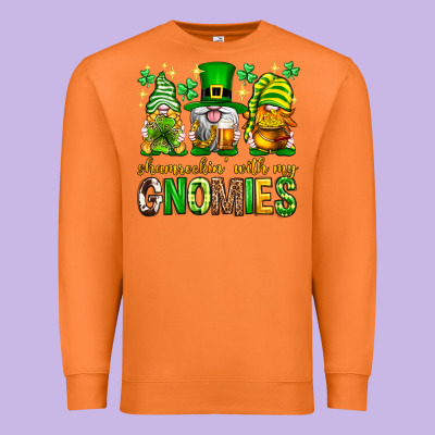 St. Patrick's Day Shamrockin' With My Gnomies Premium Sweatshirt Designed By Neo Western