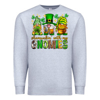 Heather Grey St. Patrick's Day shamrockin' with my gnomies Premium Sweatshirt - Neo Western