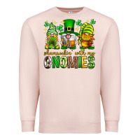 Pale Pink St. Patrick's Day shamrockin' with my gnomies Premium Sweatshirt - Neo Western