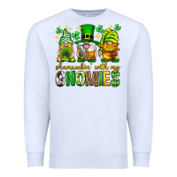 White St. Patrick's Day shamrockin' with my gnomies Premium Sweatshirt - Neo Western