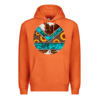 Carrot turquoise cowhide leopard sunflowers round Premium Hoodie - Artiststas