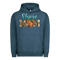 Pigment Midnight Navy Western Show Mom Red Angus Urban Hoodie - LillyAllenDesigns