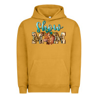 Pigment Peanut Butter Western Show Mom Red Angus Urban Hoodie - LillyAllenDesigns