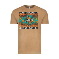 Vintage Camel bull skull texas map sunflower leopard cowhide Vintage Tee - Artiststas