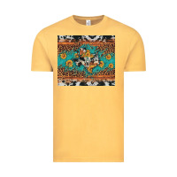 Vintage Mustard bull skull texas map sunflower leopard cowhide Vintage Tee - Artiststas