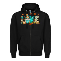 Black But i think i love Fall most of all gnome Zipper Hoodie - RanaPortraitStore