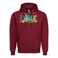 Burgundy But i think i love Fall most of all gnome Zipper Hoodie - RanaPortraitStore