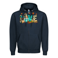 Navy But i think i love Fall most of all gnome Zipper Hoodie - RanaPortraitStore