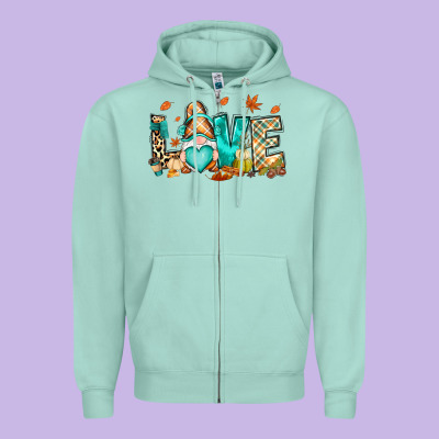 Zipper Hoodie But i think i love Fall most of all gnome