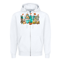 White But i think i love Fall most of all gnome Zipper Hoodie - RanaPortraitStore
