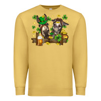 Antique Gold St. Patrick's Day donkey Premium Sweatshirt - Neo Western