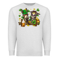 Oatmeal Heather St. Patrick's Day donkey Premium Sweatshirt - Neo Western