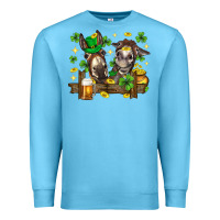 Ocean Blue St. Patrick's Day donkey Premium Sweatshirt - Neo Western