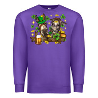 Purple St. Patrick's Day donkey Premium Sweatshirt - Neo Western