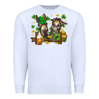 White St. Patrick's Day donkey Premium Sweatshirt - Neo Western