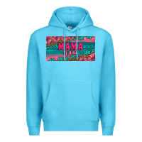 Ocean Blue pink roses mama of girls license plate Premium Hoodie - Artiststas