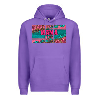 Purple pink roses mama of girls license plate Premium Hoodie - Artiststas
