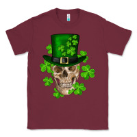 Burgundy st. patricks day skull Classic Tee - RanaPortraitStore