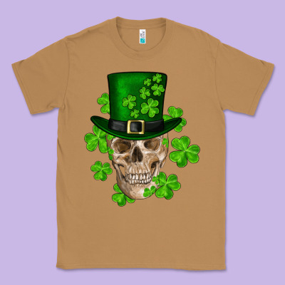 St. Patricks Day Skull Classic Tee Designed By Ranaportraitstore