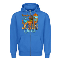 True Royal Pumpkin spice and Jesus Christ Zipper Hoodie - RanaPortraitStore