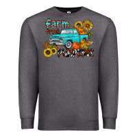 Charcoal Heather farm fresh pumpkin Premium Sweatshirt - CowhideDigitalArt
