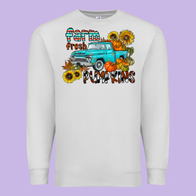 Farm Fresh Pumpkin Premium Sweatshirt Designed By Cowhidedigitalart