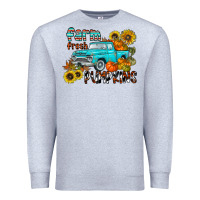 Heather Grey farm fresh pumpkin Premium Sweatshirt - CowhideDigitalArt