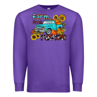 Purple farm fresh pumpkin Premium Sweatshirt - CowhideDigitalArt