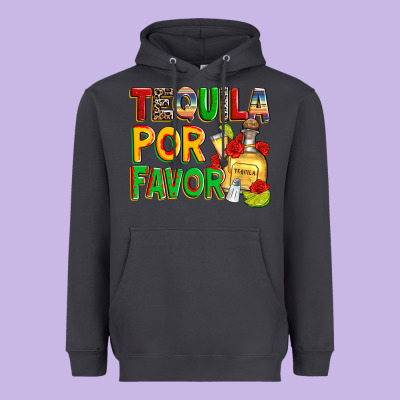 Tequila Por Favor Heavyweight Hoodie Designed By Zillion Design Studio