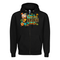 Black Pumpkin spice junkie Zipper Hoodie - RanaPortraitStore