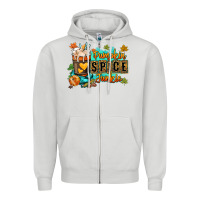 Dove Grey Pumpkin spice junkie Zipper Hoodie - RanaPortraitStore
