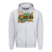 Heather Grey Pumpkin spice junkie Zipper Hoodie - RanaPortraitStore