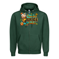 Sports Green Pumpkin spice junkie Zipper Hoodie - RanaPortraitStore