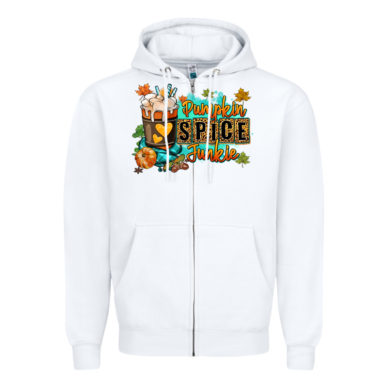Pumpkin Spice Junkie Zipper Hoodie by RanaPortraitStore | Teevron