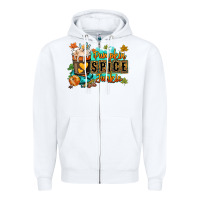 White Pumpkin spice junkie Zipper Hoodie - RanaPortraitStore