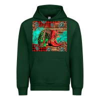 Forest Green country boots and cowboy hat christmas Urban Hoodie - Jasminsmagicworld