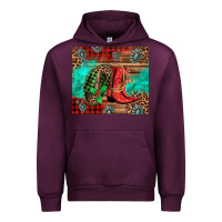 Mauve Wine country boots and cowboy hat christmas Urban Hoodie - Jasminsmagicworld